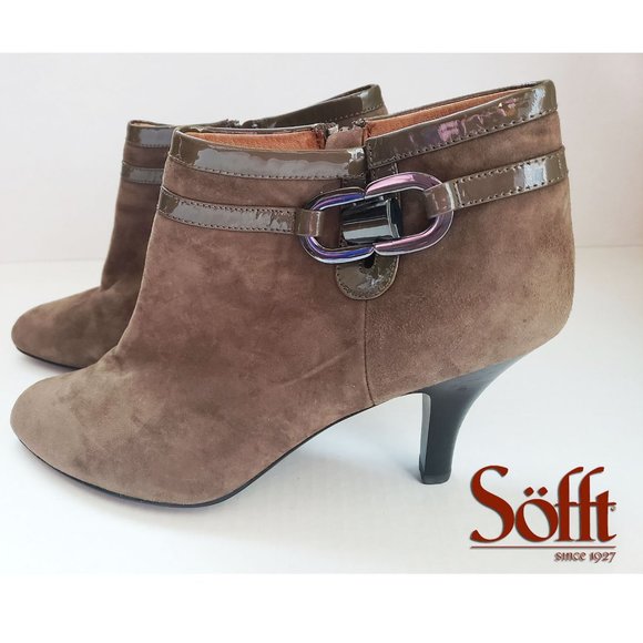 Sofft Taupe Ankle Boots Size 11 - Picture 1 of 6